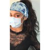 Efdagsad Boho Button Headband Women Wide Mask Hair Band with Button Boho Elastic Sports Headwear Yoga Ear Saver Hair Band Workout Headwrap (F)