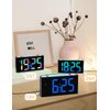 Mesqool Digital Alarm Clock for Bedrooms - Plug-in LED Clock with Dynamic RGB Digits, Dimmable Display & Night Light, 7 Color Options, Adjustable Alarm Volume, DST, 12/24 Hour - Ideal for Kids