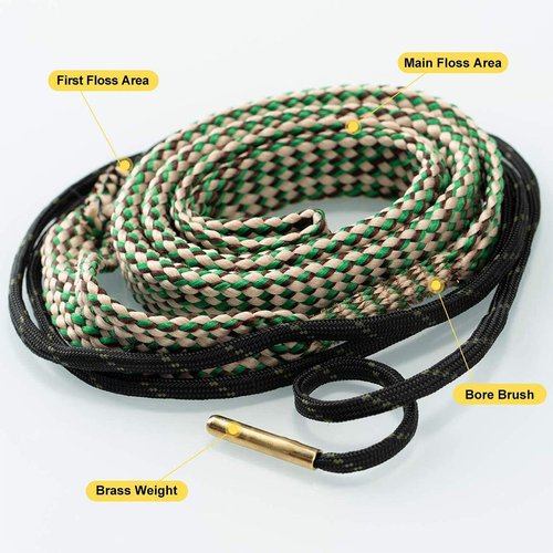20 Kinds Gun Clean Snake, Bore Rope for Rifle Pistol Shotgun, Reusable Gun Barrel Cleaning for 5.56mm/.223/.22/9mm/Cal .380/12 GA (Choose Suitable Calibers) (.30 Cal .308 30-06 .300 .303 & 7.62mm)