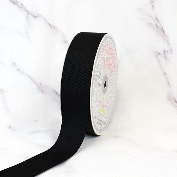 Creative Ideas Solid Grosgrain Ribbon, 1-1/2-Inch by 50-Yard, Black