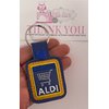 Aldi Quarter Keeper Keychain, Aldi Shopping Cart Quarter Holder Keychain, Handmade in USA from faux leather. Holds Quarter for shopping cart, Unique gift under $10