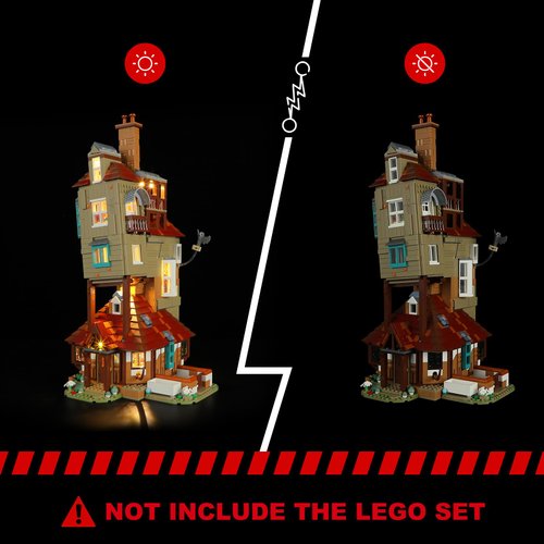 BRIKSMAX 2.0 Light Kit for Lego The Burrow – Collectors' Edition -Innovative Led Lighting Compatible with Lego Harry Potter 76437 - Not Included Lego Set