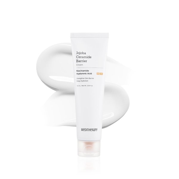 MEDITHERAPY Jojoba Ceramide Barrier Cream, Intensive Repair Cream, Long-Lasting Hydration, Boosts Skin Strength, EWG Green Grade, 3.38 fl.oz.