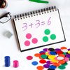 Coopay 1200 Pieces 1 Inch Bingo Chips Bulk, 10 Colors Bingo Markers for Math Practice, Plastic Learning Counters Disks Counting Discs, Poker Chips Game Tokens Kids Reward (Style 2)