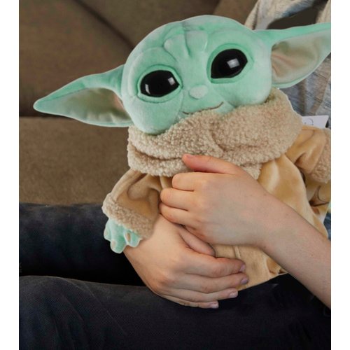 Mattel Star Wars Plush Toy, Grogu Soft Doll from The Mandalorian, 8-inch Figure, Collectible Stuffed Animals for Kids