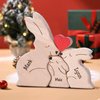 Personalized Wooden Puzzle with 2-8 Family Name,Wooden Rabbit Puzzle,Customizable Wooden Puzzle for Home Decor and Thoughtful Gifts,Birthday for Mom, Dad (Rabbit)