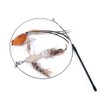Cat Toys Feather Toy Interactive Stick, Cat Wand Toys Cat Catcher Teaser Stick and Cute Teasing Stick Sparkly Feather Cat Interactive Toys Funny Exercise for Kitten or Cats. 2pcs