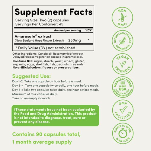Calocurb Calorie Control Supplement, Natural GLP-1 Activator, 90 Count (1 Month Average Supply), Plant Based Dietary Supplement, Patented Formula, Helps Manage Hunger, Snacking, Overeating & Cravings