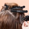 HH&LL 12pcs Hair clips for Styling – Wide Teeth & Double-Hinged Design – Alligator Styling Sectioning Clips of Professional Hair Salon Quality (Black without Logo)