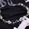 yuruyi Floral Crown Garland for Women, Adjustable Flower Crown Hair Wreath Headbands for Wedding Festival Floral Handpiece, Hair Accessories for Girls (Green, Adjustable)