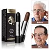 BEUKING Disposable Hair Dye Pen, Black/Dark Brown/Coffee Hair Color Stick, Long Lasting Fast Staining Washable High Saturation Cover Hair DIY Hairstyle Hair Color Touch-Up Stick (01# Black)