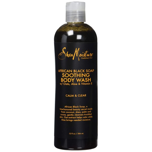 Shea Moisture African Black Soap Soothing Body Wash, 13 Ounce