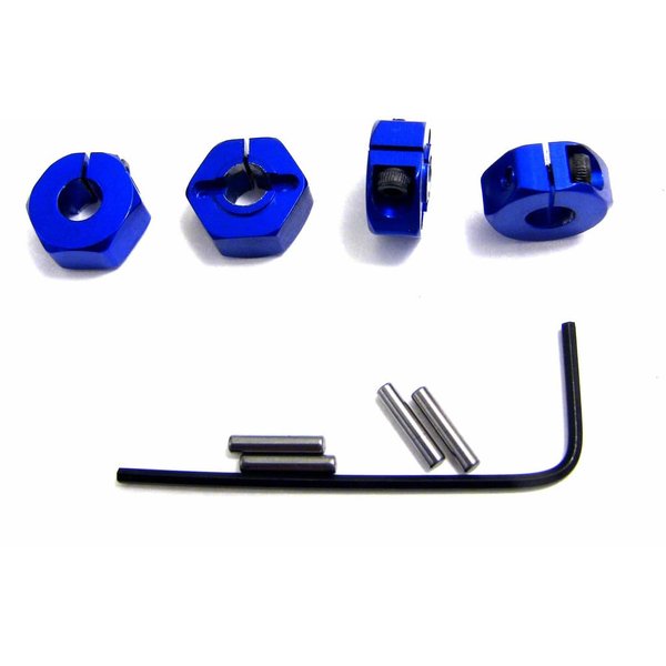 Hot Racing SLF1006 Blue Aluminum 12mm Wheel Hex TRA 4x4
