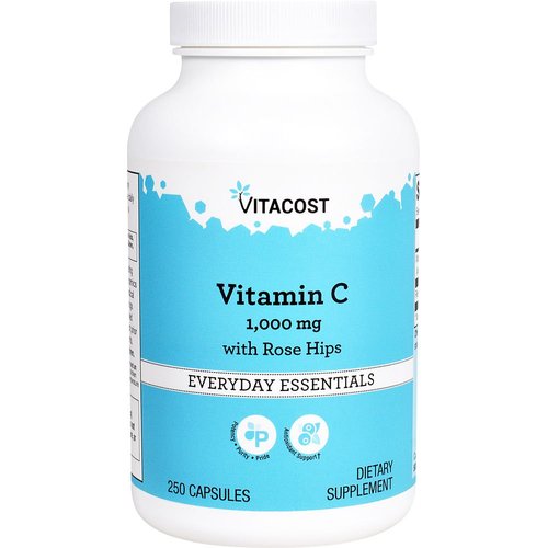 Vitacost Vitamin C with Rose Hips - 1000 mg - 250 Capsules