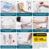 TAILI Suction Corner Shower Caddy 2 Pack, Bathroom Shower Shelf Storage Basket Wall Mounted Organizer for Shampoo, Conditioner, Plastic Shower Rack for Kitchen & Bathroom, Drill-Free Removable