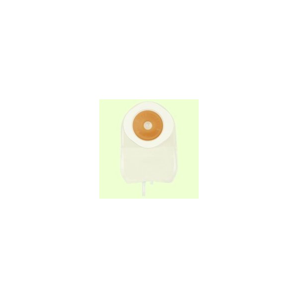ConvaTec 125367 ActiveLife One-Piece Convex Urostomy Pouch with Pre-Cut Durahesive Skin Barrier, Fold Over Tap, 8" Pouch, Transparent, 1-1/4" Stoma Opening, Pack of 10
