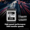 Lexar 512GB Professional Silver SE CFexpress Type B Memory Card, for Photographers, Videographers, Up to 1700/1250 MB/s, 8K Video (LCXEXSE512G-RNENU)