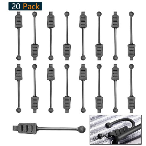 HobbyPark 20pcs RC Rubber Retainer Pull Tabs for 1/18 1/24 RC Car Body Clips (fit 0.7mm 1.0mm Rod)