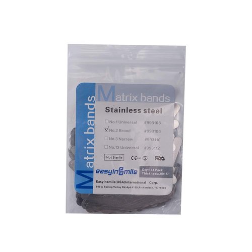 Dental Matrix Band Tofflemire Type 0.04mm Stainless Steel (#2)