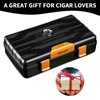 CIGARLOONG Cigar Humidor Travel Cigar Case Double Layer with Hygrometer and Humidifier(Color:Red)