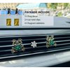 kiiwluu 2Pcs Cute Air Vent Clip with Freshener Pads Bling Car Air Freshener Clip Rhinestone Frog Car Diffuser Decoration Creative Car Interior Accessories
