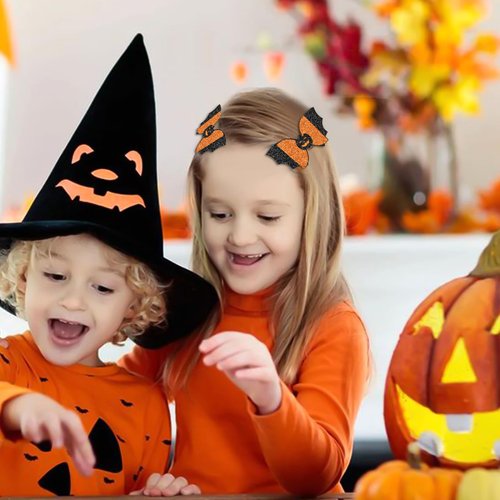 Vodolo Halloween Hair Clips for Women Girls Adult Kids,6PCS Halloween Decorations for Hair,Halloween Bow Hair Accessories,Cute Halloween Hair Pins Gift,Halloween Hair Gecor,Halloween Hair Barrettes