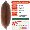 Marley Hair 24 Inch Kinky Braiding Hair 8 Packs Springy Afro Twist Hair 30# Wrapping Hair for Soft Locs Brown Cuban Twist Hair Color 30 Pre Fluffed Spring Twist Hair for Braiding Passion Twist Hair