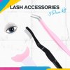 SWINGING Lash Clusters Applications Lash Tweezers for Lash Clusters, Portable Comb for Eyelash and eyebrow, Eyelash Applicator for Eyeliner and Mascara (3 Pieces Set)