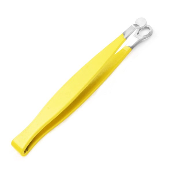 Yutoner Precision Nose Hair Tweezer Stainless Steel Round Head Grooming Scissor Eyebrow Clippers Trimmer for Safely Trim Nose and Ears (Yellow)