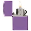 Zippo Lighter - Personalized Message Engraved on Backside Unique Colored Windproof Lighter (Purple #24747)