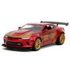 2016 Chevy Camaro Red Metallic and Gold and Iron Man Diecast Figure Hollywood Rides Series 1/32 Diecast Model Car by Jada JA30309