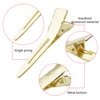 Single Prong Pins,100pcs 4.5cm Single Prong Clips Gold Curl Pins Duckbill Section Clips for Hair Extensions Styling Crafting