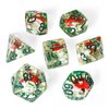 OriCraft Poisonous Mushrooms Dice DND Dice Set with Poisonous Mushrooms Inside Dungeons and Dragons Polyhedral Role Playing Gaming Dices D20 Dice 7 Set Halloween Dices