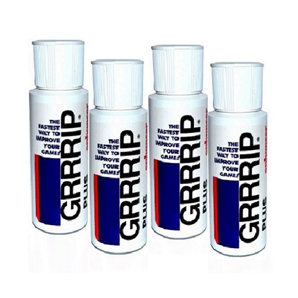GRRRIP Plus Enhancer, Improve Grip, Dry Hands Grip Lotion. (4) 2-oz. Bottles, 236 ml Total. Also Available in Packs of 1, 2, 8, and 12. Proven Results for Crossfit, Tennis, Golf.