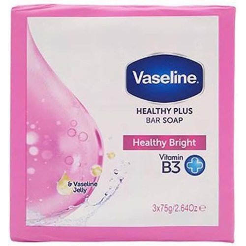 Vaseline Healthy Plus Bar Soap Healty Bright - 3 x 75 gram