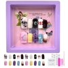Handmade Press on Nails, Reusable False Nails, 3D Hand-Painted Gel UV Finish False Nails, Full Cover Artificial Nails Stick on Nails with Nail Glue,Mini Nail File, Manicure Stick, and 20 Fake Nails(M)