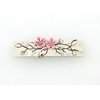 Faship Premium Rhinestone Crystal Beige Cellulose Acetate Rose Floral Art Deco Hair Claws Clips