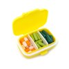 Honbay 2PCS Vitamin Organizer Box Portable Small Pill Case with 3 Removable Compartments for Travel or Daily Use
