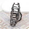 Skeleton Hand Metal Hair Claw Clips Alloy Hair Claw Clips, 1Pcs Gunmetal Hand Skull Metal Hair Clip for Thin Hair Punk & Y2K-Style (Gunmetal)