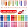DANNEASY 16 Sheets Nail Polish Stickers Full Nail Wraps for Women Self Adhesive Nail Polish Strips Gel Nail Sticker Solid Color Fingernail Stickers Manicure Kit with 1pc Nail File, Cuticle Stick