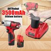 ANTRobut 2 Pack 3500mAh Replacement Lithium 12V Milwaukee M12 Battery + M12 Rapid Charger for Milwaukee M12 Battery Charger