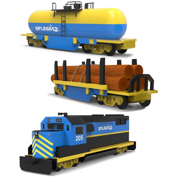 SplashEZ Mold Free Bath Toys for Babies & Toddlers, Cargo Train No Hole Bath Toys, No Squirt Bath Toys No Mold for Tub Beach,Pool,BPA-Free,Safe,Fun Infant Baby Bath Toys No Holes 0 1 3 6 12 18 Months
