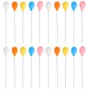 TOYANDONA 50Pcs Miniature Balloons Dollhouse 3D Balloons Cake Picks Plastic for Fairy Garden Bonsai Dollhouse Cupcake Toppers Birthday Cake Toppers Decorations ( Ball Shape )