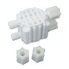 1/4" 4-Way Auto Shut-Off Valve for RO Systems – Quick-Connect Fittings, Food-Grade POM Material, Easy Installation - White