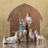 Willow Tree Sheltering Animals for The Holy Family, Giving Watch, Warmth, Protection, Gray-White Standing Goat, Gray Donkey, 2 White Sheep, Sculpted Hand-Painted Nativity Scene Figures, 4-Piece Set