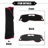 VekAuto Dashboard Cover Compatible for Mitsubishi Outlander 2023, Non-Slip Polyester Black Red Dash Cover Mat Dash Board Protector Cover