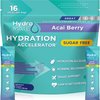 NatureWorks HydroMATE Electrolytes Powder No Sugar Acai Berry Sugar Free Hydration Packets Keto Party Favors Sticks with Vitamin C 16 Sticks
