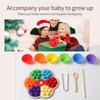 bopoobo Wooden Peg Board Beads Game Rainbow Clip Bead Puzzle Montessori Sorting Toys Counting Matching Game Beads Early Education Board Game Fine Motor Skill Montessori Toys