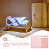 ibasenice Miniature Dollhouse Bedding - 1 Set Dollhouse Sheets Throw Pillow Set Cloth Doll House Bedding Kit