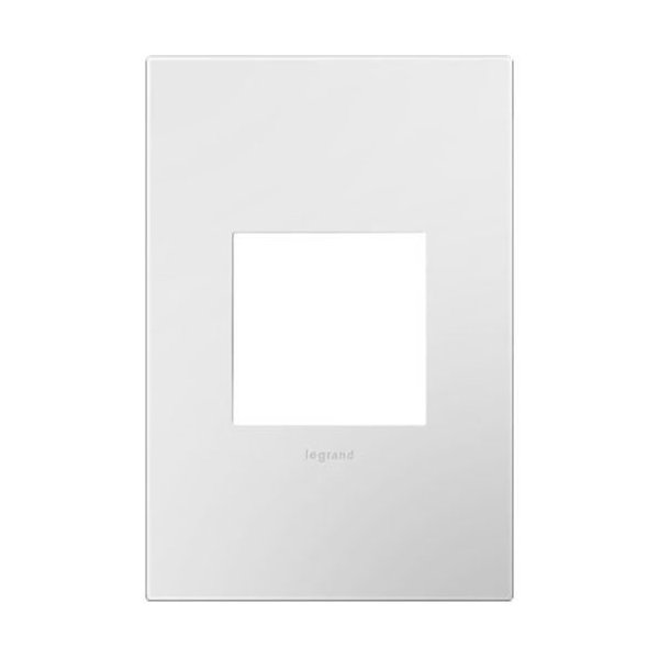Legrand Adorne AWP1G2WHW10 Gloss White on White Backplate, 1-Gang Wall Plate | 10 Pack